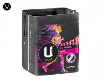 U by Kotex 高洁丝U牌 超薄护翼卫生巾 超强吸收运动款 10片装 不含荧光剂